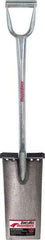 Razor-Back - 13" High x 6-1/2" Wide Square Steel Spade - 26" Long Steel D-Grip Handle, Front Turned - Americas Industrial Supply