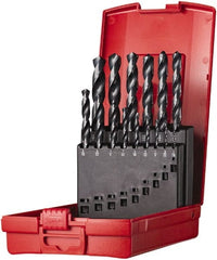 DORMER - 1/16 to 1/2", 118° Point, Oxide Finish, High Speed Steel Jobber Length Drill Bit Set - Americas Industrial Supply