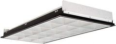 Cooper Lighting - 2 Lamps, 32 Watts, 2' x 2', Electronic Ballast Fluorescent Lamp Troffer - 9 Cells, 120 to 277 Volt, Polyethylene Diffuser, Steel Troffer - Americas Industrial Supply