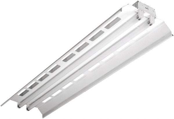 Cooper Lighting - 4 Lamps, 32 Watts, Fluorescent, Low Bay Fixture - 96" Long x 4-5/8" High x 12" Wide, 120-277 Volt, Steel Housing - Americas Industrial Supply