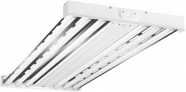 Cooper Lighting - 4 Lamps, 54 Watts, Fluorescent, High Bay Fixture - 48" Long x 2-15/32" High x 19-17/32" Wide, 120-277 Volt, Steel Housing - Americas Industrial Supply