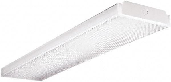 Cooper Lighting - 3 Lamp, 4 Ft. Long, 32 Watt, Surface Mounted, Fluorescent Lamp Wraparound Light Fixture - 120-277 Volt, Electronic Ballast - Americas Industrial Supply