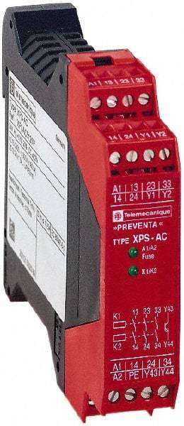 Square D - 24 Volt, 2.5 VA Power Rating, Standard Electromechanical & Solid State Screw Clamp General Purpose Relay - 6 Amp at 24 VAC/VDC, 1NC (Auxiliary) & 3NO - Americas Industrial Supply