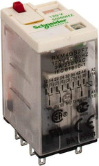 Square D - 14 Pins, 1.2 VA Power Rating, Ice Cube Electromechanical Plug-in General Purpose Relay - 3 Amp at 277 VAC, 4PDT, 120 VAC, 21mm Wide x 40mm High x 27mm Deep - Americas Industrial Supply