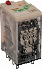 Square D - 14 Pins, 1.2 VA Power Rating, Ice Cube Electromechanical Plug-in General Purpose Relay - 6 Amp at 277 VAC, 4PDT, 120 VAC, 21mm Wide x 40mm High x 27mm Deep - Americas Industrial Supply