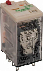 Square D - 8 Pins, 1.2 VA Power Rating, Ice Cube Electromechanical Plug-in General Purpose Relay - 12 Amp at 277 VAC, DPDT, 120 VAC, 21mm Wide x 40mm High x 27mm Deep - Americas Industrial Supply