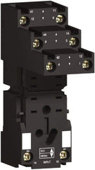 Square D - 8 Pins, 250 Volt, 5 and 12 Amp, DPDT, Ice Cube Relay Socket - DIN Rail Mount, Screw Panel Mount, Screw Terminal - Americas Industrial Supply