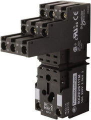 Square D - 14 Pins, 250 Volt, 5 and 10 Amp, 4PDT, Ice Cube Relay Socket - DIN Rail Mount, Screw Panel Mount, IP20, Plug In Terminal - Americas Industrial Supply