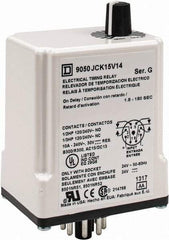 Square D - 8 Pin, 3 min Delay, DPDT Time Delay Relay - 10 Contact Amp, 24 VAC/VDC - Americas Industrial Supply