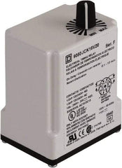 Square D - 8 Pin, 0.1 to 10 min Delay, Single Range DPDT Time Delay Relay - 10 Contact Amp, 240 VAC, Knob - Americas Industrial Supply