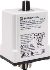 Square D - 8 Pin, 10 min Delay, DPDT Time Delay Relay - 10 Contact Amp, 24 VAC/VDC - Americas Industrial Supply