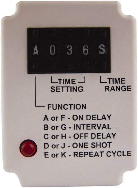 Square D - 11 Pin, 999 hr Delay, Multiple Range DPDT Time Delay Relay - 10 Contact Amp, 110 VDC & 120 VAC - Americas Industrial Supply