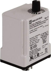 Square D - 8 Pin, 3 min Delay, DPDT Time Delay Relay - 10 Contact Amp, 110 VDC & 120 VAC - Americas Industrial Supply