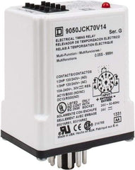 Square D - 11 Pin, 999 min Delay, Multiple Range DPDT Time Delay Relay - 10 Contact Amp, 24 VAC/VDC - Americas Industrial Supply