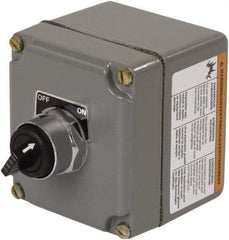 Square D - 30mm, 1 Operator, Knob Operated, Selector Switch Control Station with Off, On Legend - NO/NC Contact, Maintained (MA), 600 VAC, 10 Amp - Americas Industrial Supply