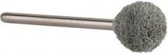 Rex Cut Product - 1/2" Head Diam x 1/2" Thickness, B121, Ball End, Aluminum Oxide Mounted Point - White, Fine Grade, 120 Grit, 45,370 RPM - Americas Industrial Supply