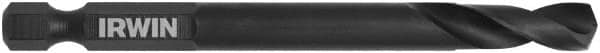 Irwin - 9/32" 135° High Speed Steel Jobber Drill - Oxide Finish, Right Hand Cut, Spiral Flute, 4-1/8" OAL - Americas Industrial Supply