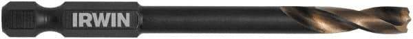 Irwin - 7/32" 135° High Speed Steel Jobber Drill - Oxide Finish, Right Hand Cut, Spiral Flute, 3-3/4" OAL - Americas Industrial Supply