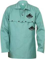 MCR Safety - Size XL, Flame Resistant, Cape Sleeves & Bib - Cotton, 14.8 oz, Green - Americas Industrial Supply
