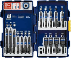 Irwin - 17 Piece, Phillips, Square, Torx, Hex Nutsetter, Slotted Handle, Drive Set - 1/4 to 7/16" Hex, #2 - Americas Industrial Supply