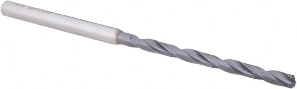 OSG - 3.2mm, 140° Point, Spiral Flute, Solid Carbide Taper Length Drill Bit - WD1 Finish, 36mm Flute Length, 77mm OAL, Series HP258 - Americas Industrial Supply