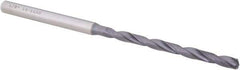 OSG - 1/8", 140° Point, Spiral Flute, Solid Carbide Taper Length Drill Bit - WD1 Finish, 36mm Flute Length, 77mm OAL, Series HP258 - Americas Industrial Supply