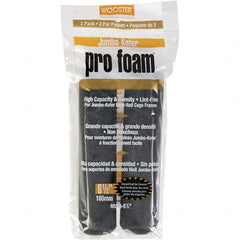 Wooster Brush - 3/8" Nap, 6-1/2" Wide Paint Mini Roller Covers - Smooth Texture, Foam - Americas Industrial Supply