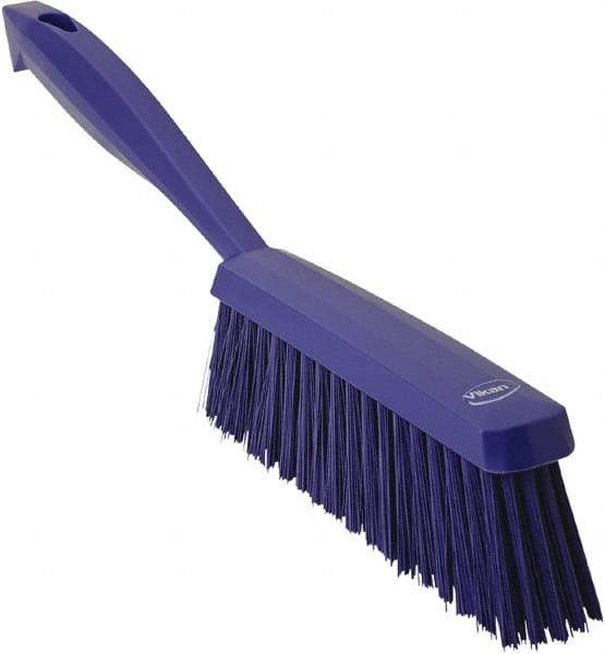 Vikan - 14" OAL, Polyester Staple Set Bench Brush - 2" Bristle Length, 6-3/8" Long Head, Purple - Americas Industrial Supply