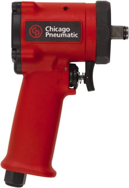 Chicago Pneumatic - 1/2" Drive, 9,000 RPM, 450 Ft/Lb Torque Impact Wrench - Pistol Grip Handle, 1,400 IPM, 19.6 CFM, 90 psi, 1/4" NPT Inlet - Americas Industrial Supply