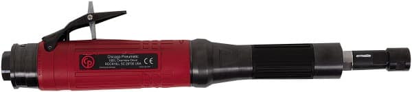 Chicago Pneumatic - 1/4" Collet, Straight Handle, Air Extended Length Die Grinder - 18,000 RPM, Rear Exhaust, 36 CFM, 1.2 hp, 90 psi, 9.5mm Inlet - Americas Industrial Supply