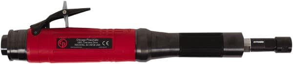 Chicago Pneumatic - 1/4" Collet, Straight Handle, Air Extended Length Die Grinder - 28,000 RPM, Rear Exhaust, 31.8 CFM, 0.8 hp, 90 psi, 9.5mm Inlet - Americas Industrial Supply