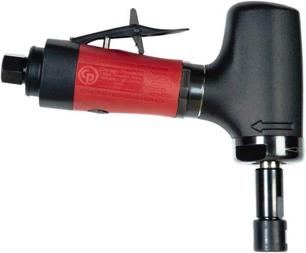 Chicago Pneumatic - 1/4" Collet, Angle Handle, Air Angle Die Grinder - 24,000 RPM, Rear Exhaust, 23.3 CFM, 0.54 hp, 90 psi, 6.35mm Inlet - Americas Industrial Supply