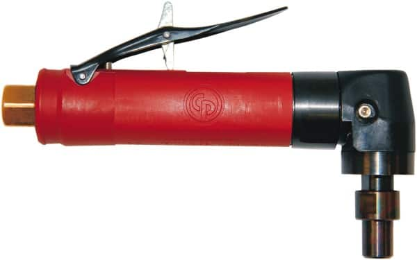 Chicago Pneumatic - 1/4" Collet, Angle Handle, Air Angle Die Grinder - 12,000 RPM, Rear Exhaust, 16.9 CFM, 0.5 hp, 90 psi, 6.35mm Inlet - Americas Industrial Supply