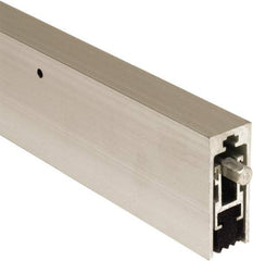 National Guard Products - 0.6667" Back Strip Brush Width, Aluminum Automatic Door Bottom Sweep - 1" Bristle Length, Neoprene, 2" OAL, 2" High, Anodized Alum Coated - Americas Industrial Supply