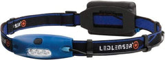 LED LENSER - White LED Bulb, Hands-free Flashlight - Black Aluminum Body, 4 AAA Batteries Included - Americas Industrial Supply
