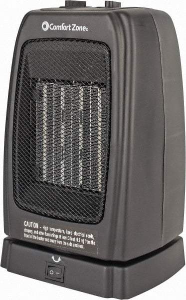 Comfort Zone - 5,120 Max BTU Rating, Ceramic Heater - 12.5 Amps, 120 Volts - Americas Industrial Supply