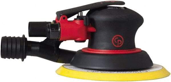 Chicago Pneumatic - 12,000 OPM, 8 CFM Air Consumption, Palm Air Orbital Sander - Round Pad, 1/4" Inlet - Americas Industrial Supply