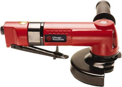 Chicago Pneumatic - 5" Wheel Diam, 12,000 RPM, Pneumatic Angle & Disc Grinder - 5/8-11 Spindle, 27.5 CFM, Front Exhaust - Americas Industrial Supply