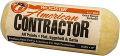 Wooster Brush - 1-1/4" Nap, 9" Wide Paint Roller - Extra-Rough Texture, Synthetic Knit - Americas Industrial Supply