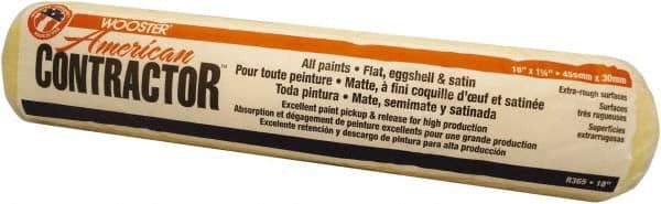 Wooster Brush - 1-1/4" Nap, 18" Wide Paint Roller - Extra-Rough Texture, Synthetic Knit - Americas Industrial Supply