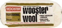 Wooster Brush - 1-1/2" Nap, 9" Wide Paint Roller - Extra-Rough Texture, Lambswool - Americas Industrial Supply