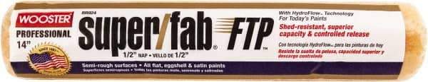 Wooster Brush - 1/2" Nap, 14" Wide Paint Roller - Semi-Rough Texture, Synthetic Knit - Americas Industrial Supply