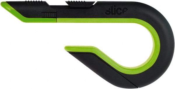 Slice - Retractable Utility Knife - Black & Green Non-Slip Comfort Handle, 1 Blade Included - Americas Industrial Supply