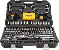 DeWALT - 168 Piece 1/4 & 3/8" Drive Mechanic's Tool Set - Comes in Blow Molded Case - Americas Industrial Supply