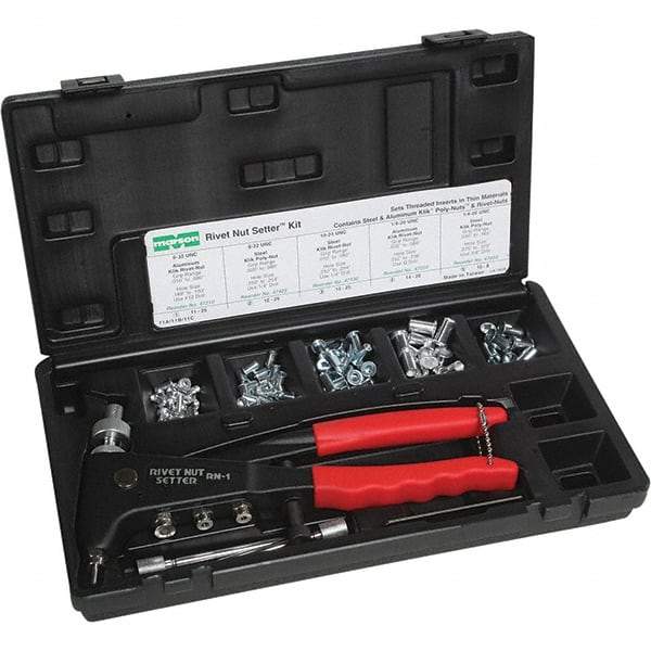 Marson - Riveter Kits Type: Manual Rivet Nut Tool Kit Minimum Size (Inch): #8 - Americas Industrial Supply