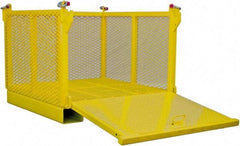 Machining & Welding - 36" Long x 36" Wide x 28" High Steel Basket-Style Bulk Container - 2,500 Lb. Load Capacity - Americas Industrial Supply