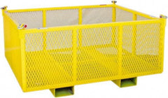 Machining & Welding - 48" Long x 48" Wide x 24" High Steel Basket-Style Bulk Container - 2,500 Lb. Load Capacity - Americas Industrial Supply