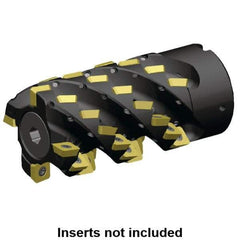 Kennametal - 40 Inserts, 63mm Cut Diam, 27mm Arbor Diam, 94mm Max Depth of Cut, Indexable Square-Shoulder Face Mill - 0° Lead Angle, 124mm High, SD.. 1204.. Insert Compatibility, Through Coolant, Series 5230VS12 - Americas Industrial Supply
