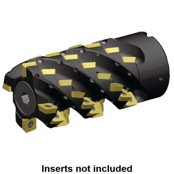 Kennametal - 40 Inserts, 2-1/2" Cut Diam, 1" Arbor Diam, 3.7" Max Depth of Cut, Indexable Square-Shoulder Face Mill - 0° Lead Angle, 4.881" High, SD_1204 Insert Compatibility, Series 5230 - Americas Industrial Supply