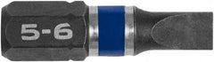 Irwin - 0.216" Slotted Screwdriver Bit - 1/4" Hex Drive, 1" OAL - Americas Industrial Supply